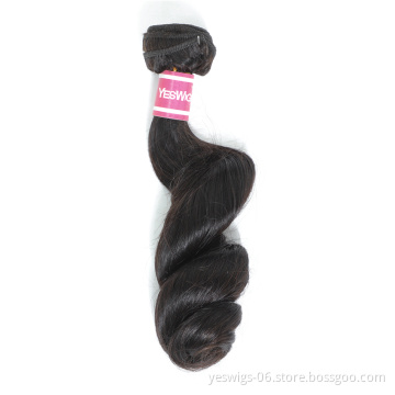 Yeswigs Cheap Remi and Virgin Human Hair Exports Loose Wave Bundle Brazilian Short Human Hair Curly Weave Single Donor Extension